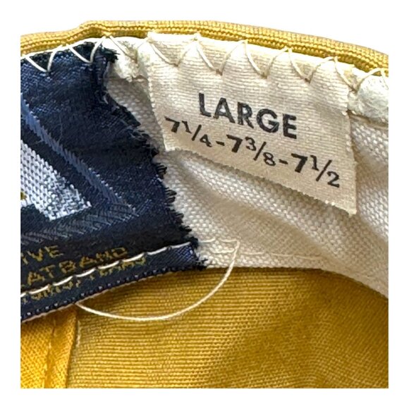 Atlanta Fire Department Vintage Baseball Cap Large Rope Rim Mustard Yellow - Picture 5 of 8